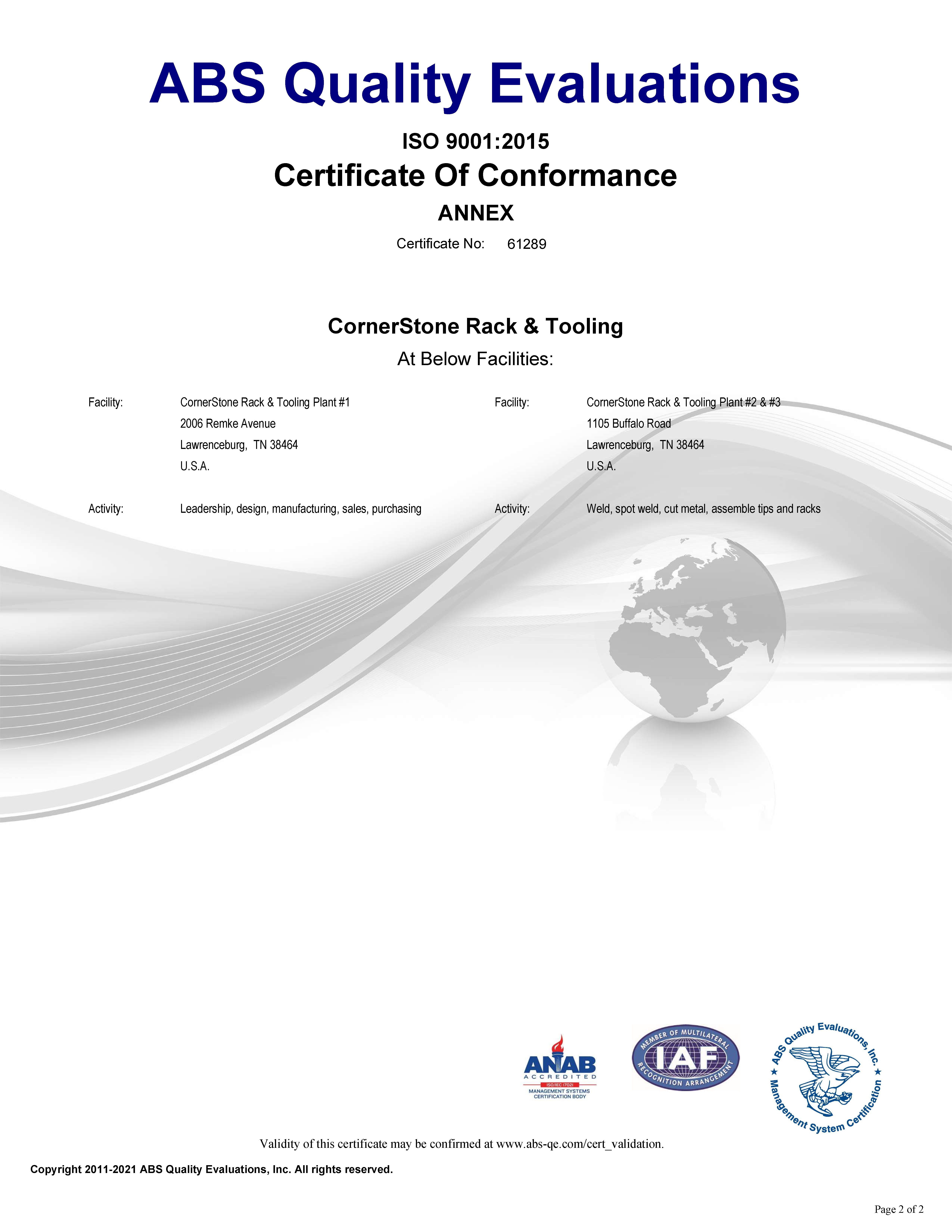 61289 Certificate 12JAN2021 Page 2