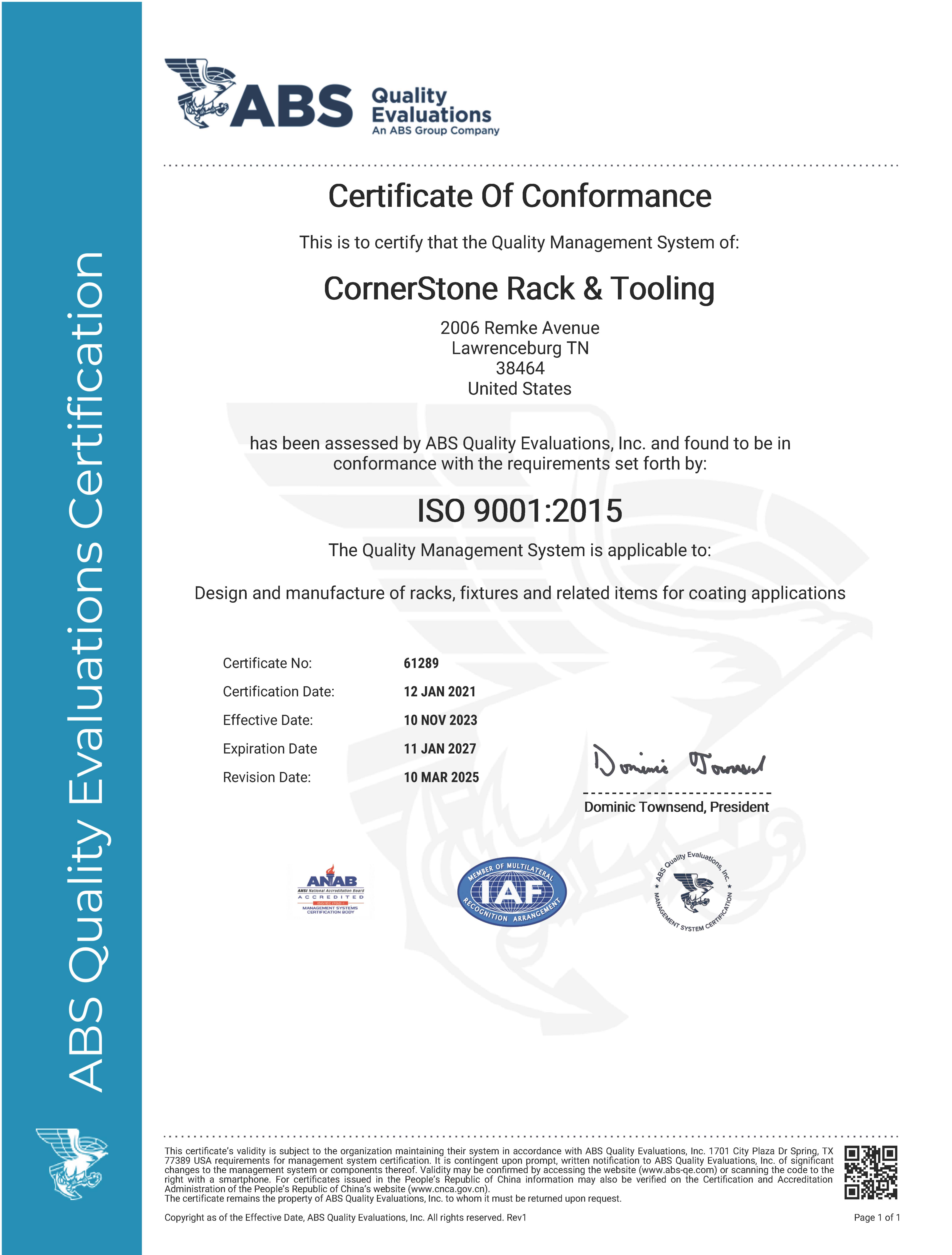 61289 Certificate